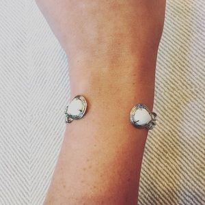 Kendra Scott "Andy" white and silver bracelet